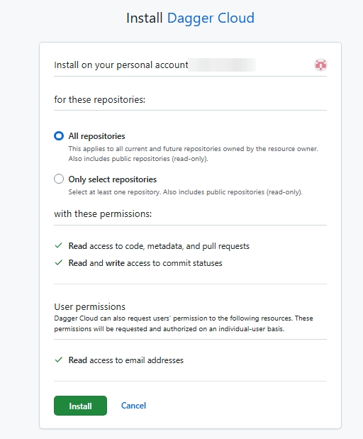 GitHub App installation