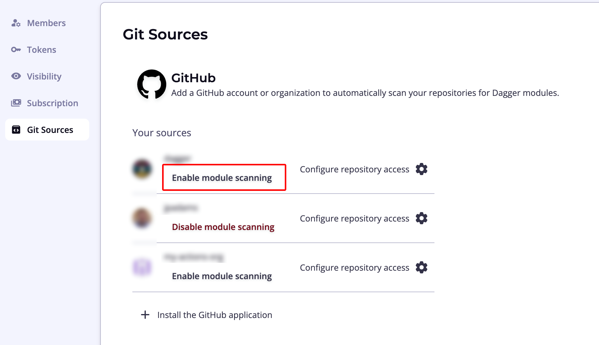 Enable module scanning